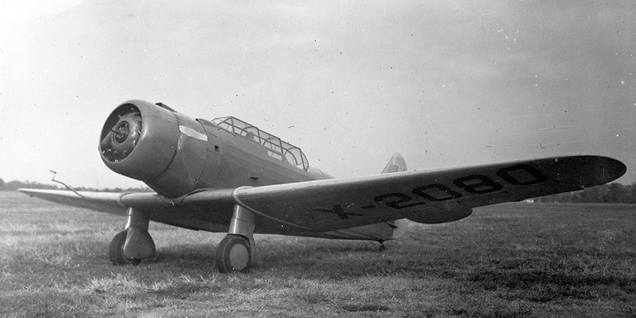 North American NA-16, the prototype for the T-6 Texan (San Diego Air and Space Museum)
